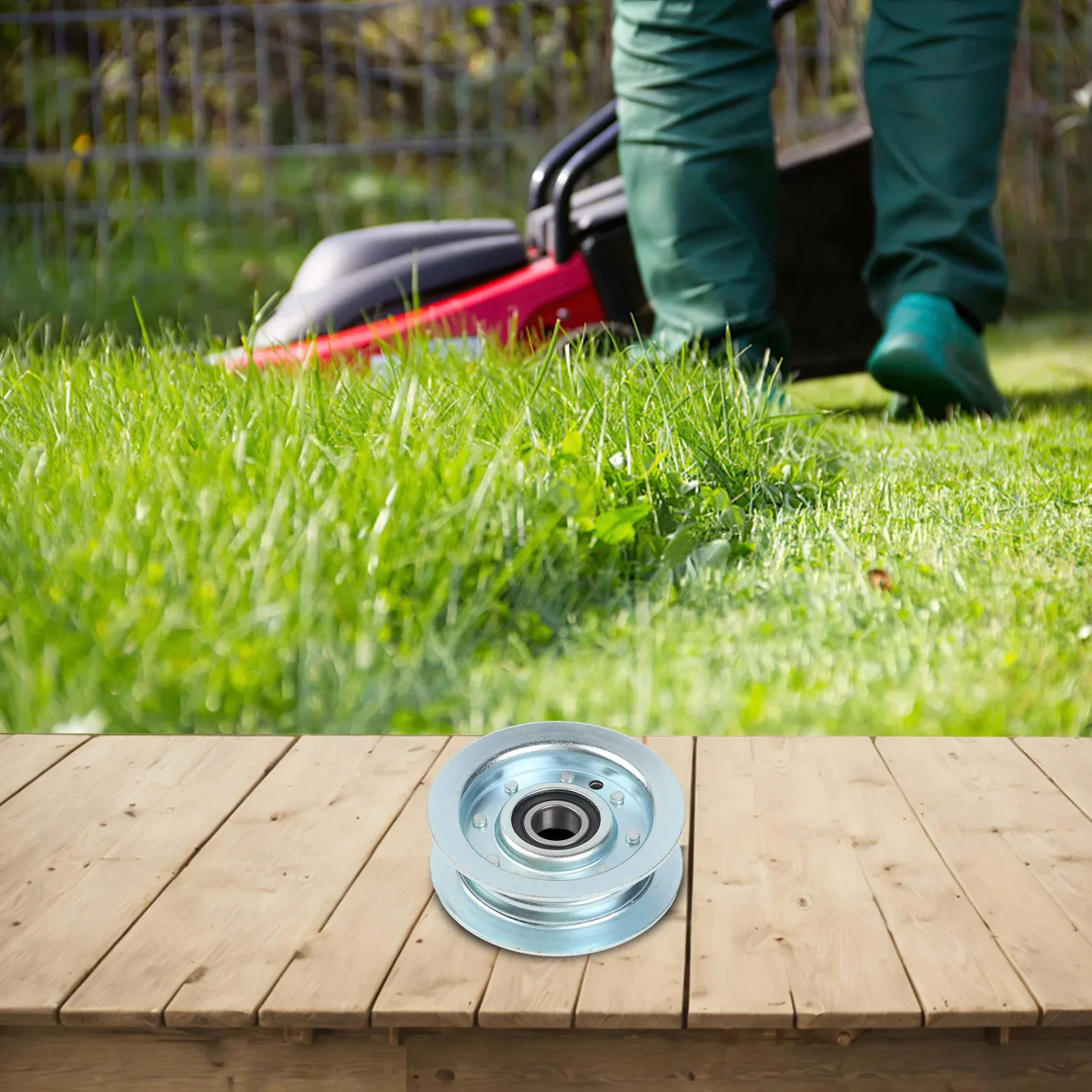 1pcs Lawn Mower Idle Wheel Replacement Compatible with GY20067 GY22172 Metal Material Ensures Long Service Life