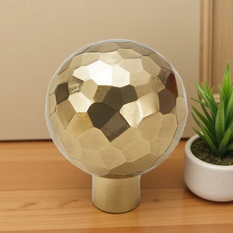 Round ball hammered brass cabinet pull gold single-hole drawer & wardrobe handle American-style shoe rack knob furniture handles