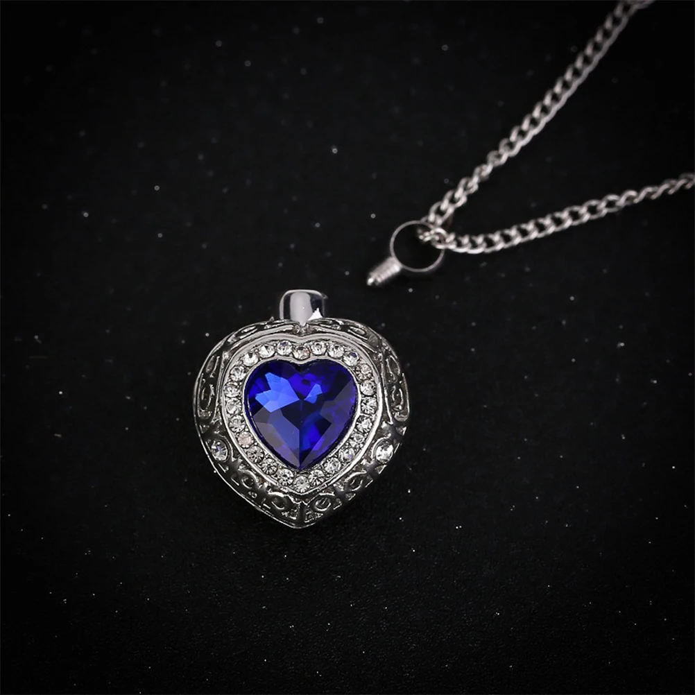 

Necklace Pretty Pendant Heart-shaped Delicate Women Girl Blue Miss