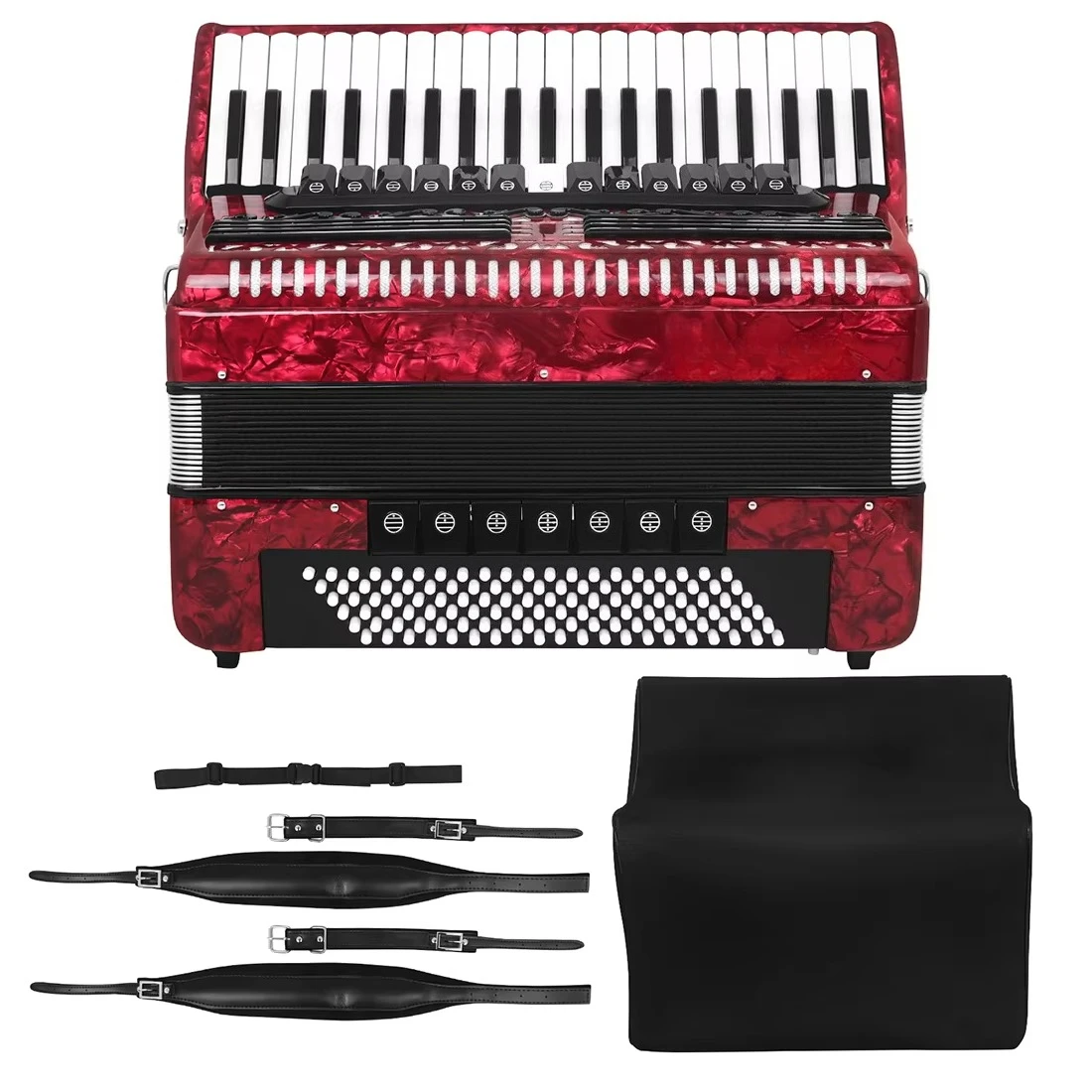 Factory Produces Professionally Keyboard Musical Instruments 41 Key 120 Bass Professional Accordion With Accessories