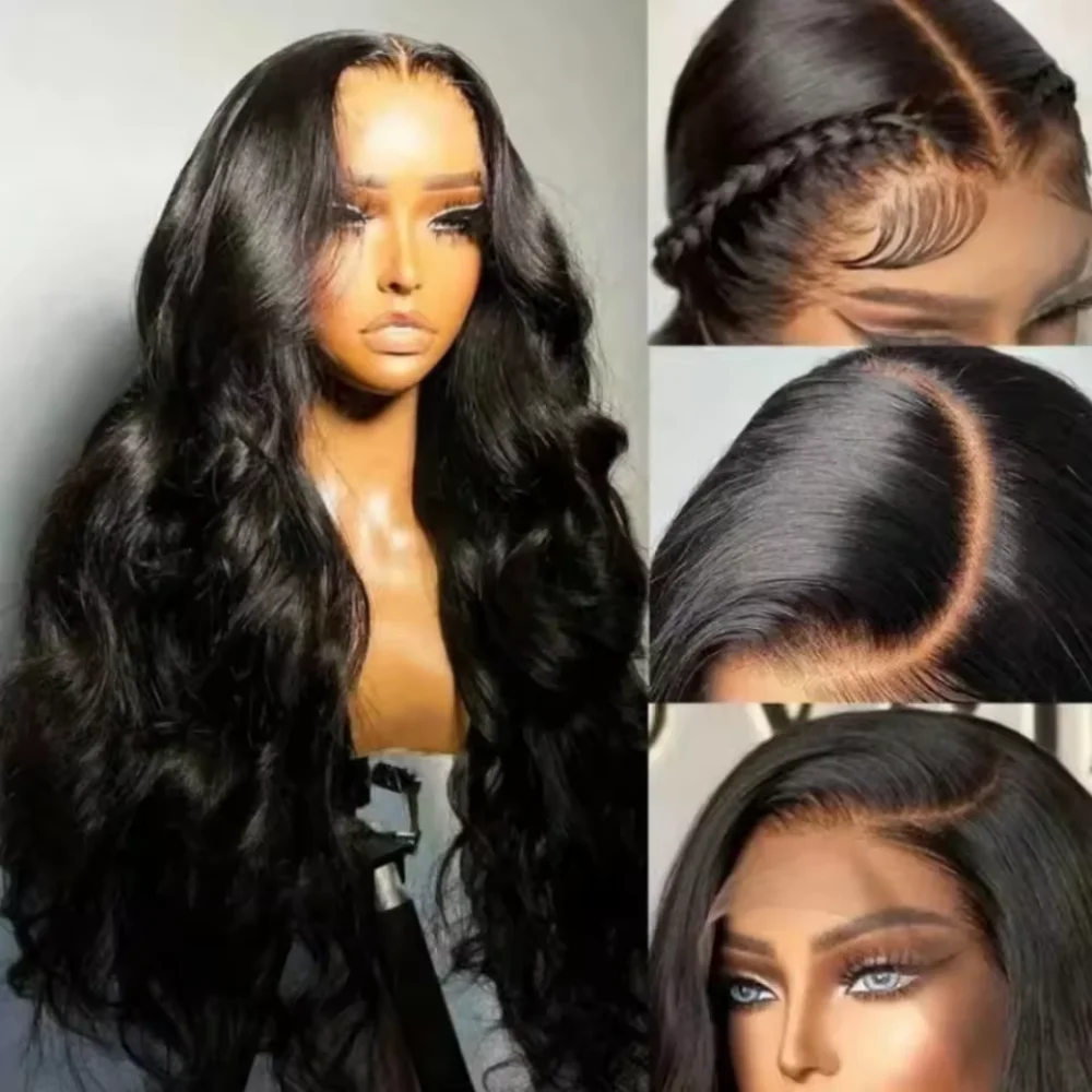 Body Wave Lace Front Echthaarperücke 30 34 40 Zoll 200 Dichte Brasilianisches Remy 13x6 Transparente HD Lace Frontal Perücken für Frauen – Detail 2