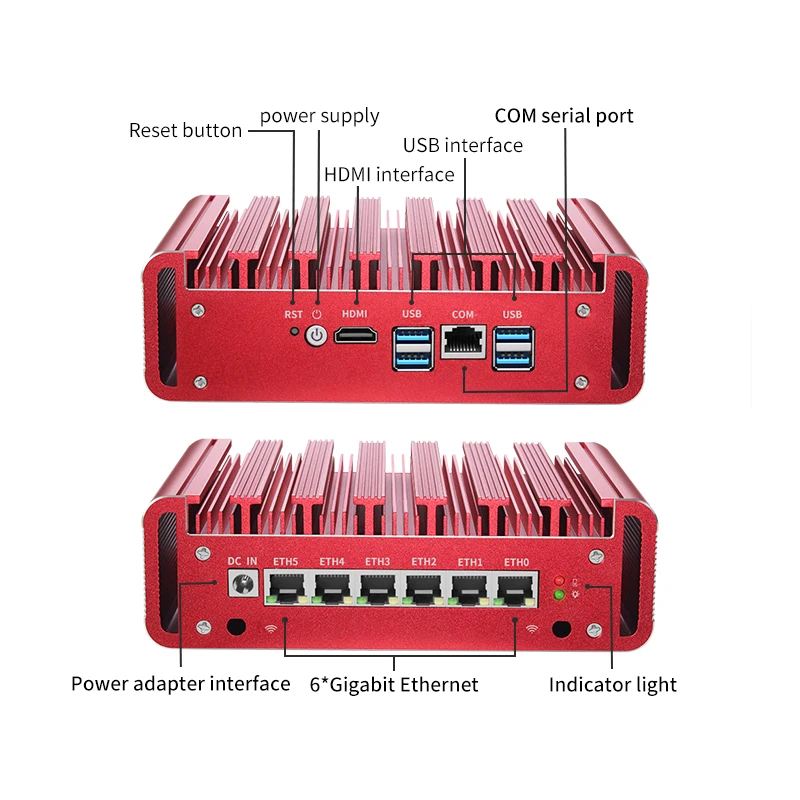 الجيل 10th إنتل vt-d vt-x Aes-NI Esxi vmware Proxmoxve آلة افتراضية I7-10510U خادم شبكة Pfsense Openwrt