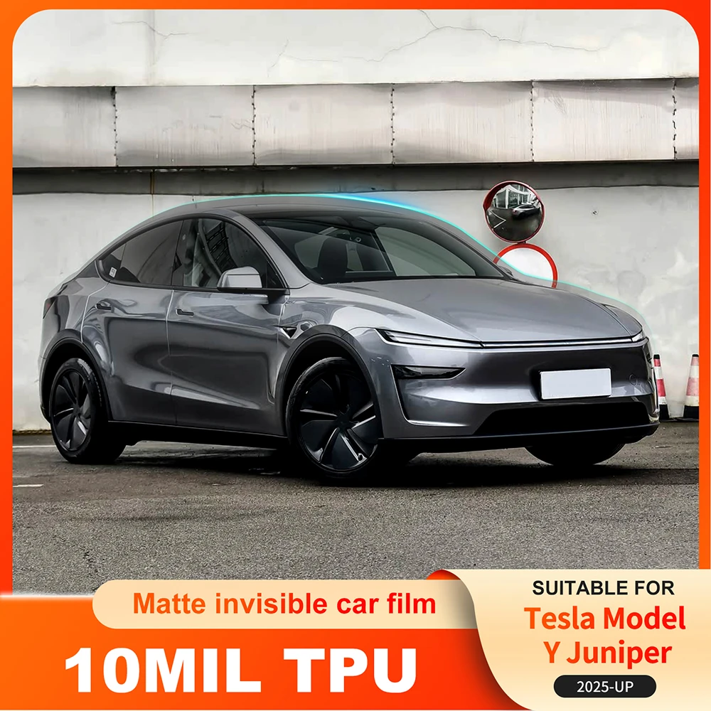 

10 мил матовая устойчивая к царапинам защитная пленка из ТПУ для автомобильной краски для Tesla Model Y Juniper 2025 2026-up прозрачный бюстгальтер PPF аксессуары
