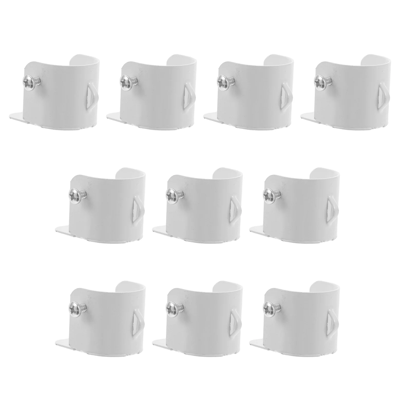 

10Pcs Roman Pole Flange Base Stainless Steel Heavy Duty Closet Rod Holder for Curtain Wardrobe Shower Mounting Brackets