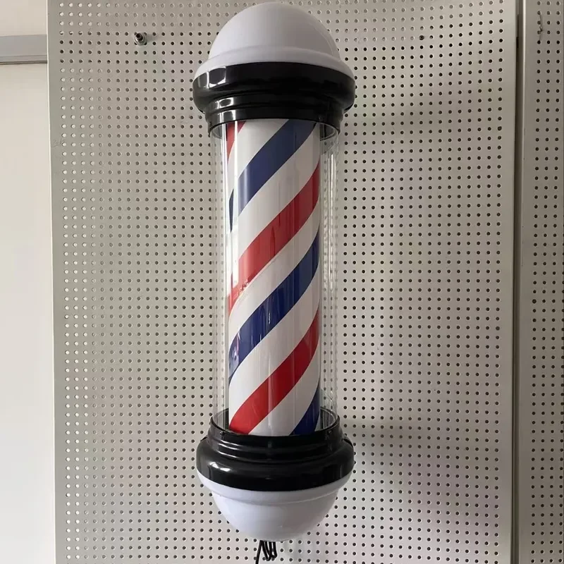 For Barber Shop Hair Electroplated Cylindrical Rotating Light Box Super Bright LED Sign Professional Factory Direct
