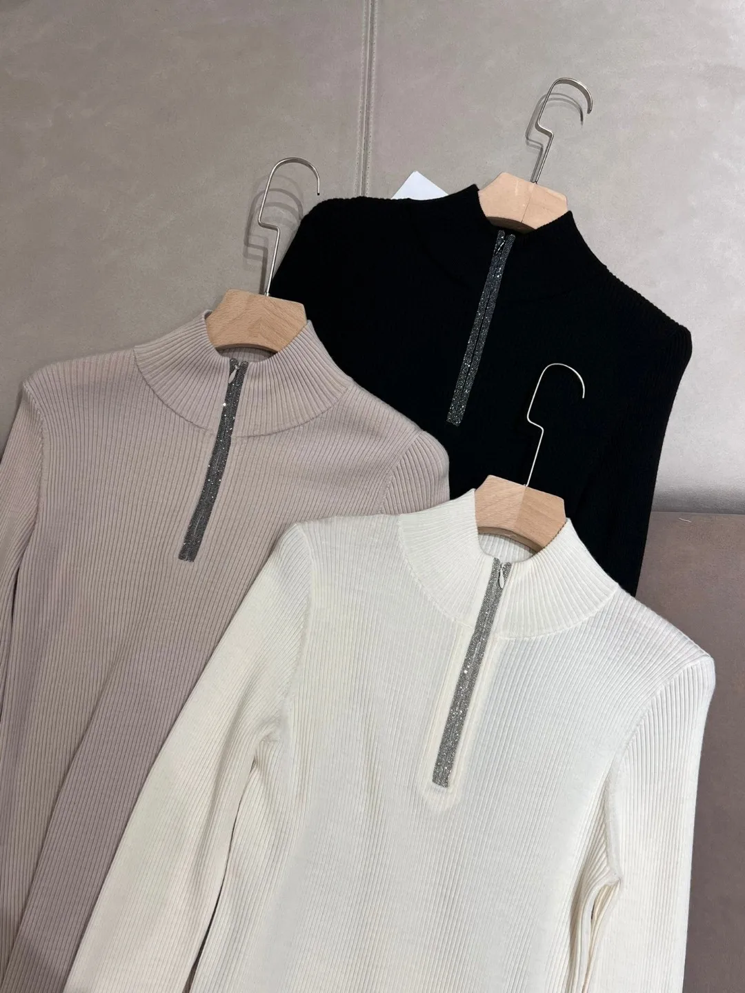 Spring casual merino wool long sleeve thin pullover