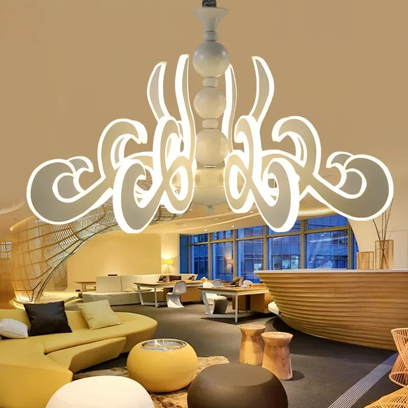 

Led post-modern simple acrylic living room lamp Wall luminescent 6 restaurant chandelier Creative warm bedroom lighting