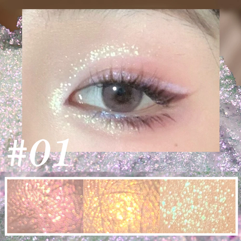 Refração Brilhante Diamante Delineador Lápis Impermeável Verde Ouro Roxo Glitter Sombra Deitado Silkworm Pen Eye Makeup Cosméticos