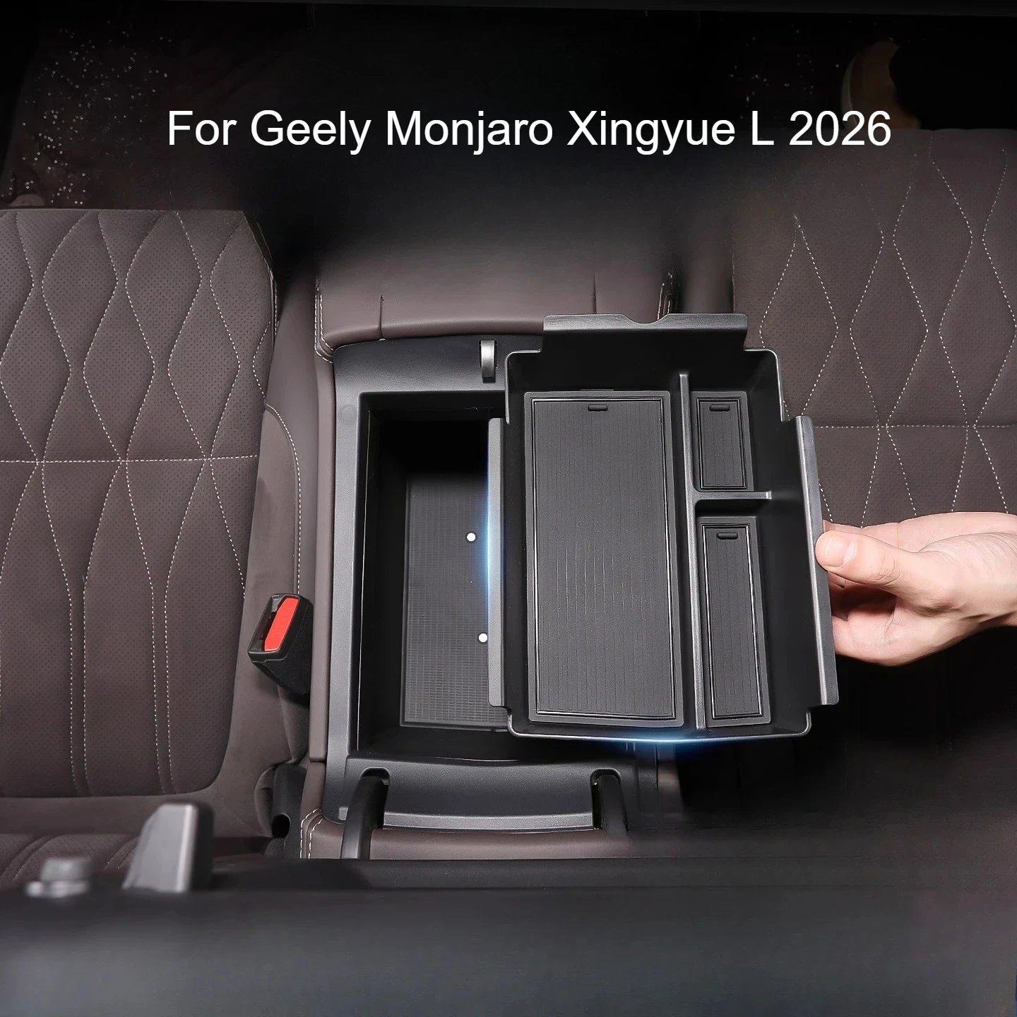 

For Geely Monjaro Xingyue L 2026 Center Console Armrest Storage Box ABS Console Organizer Tray Interior Tidying Accessories