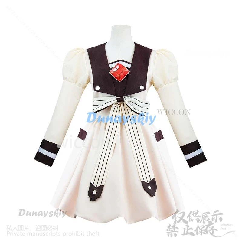 Anime Hanago Kun Cosplay Costume pour filles, Nanamine Sakura, uniforme scolaire JK, robe Lolita, perruques personnalisées, Halloween, Noël Cos