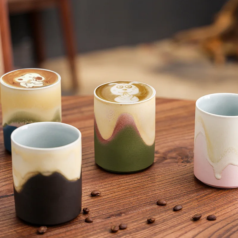 

Retro-style Ceramic Coffee Cup American-style Large-capacity Latte Art Cup Household Straight Milk Drink Cups