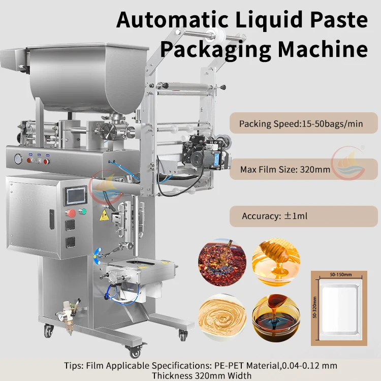 Hot Selling Packaging Fruit Juice Filling and Liquid Packing Machine Sealing Machines Plastic Packaging Pneumatic 95 150mm