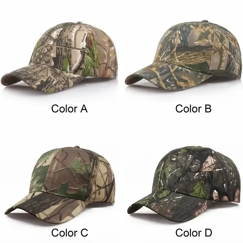 

1pc Men's Adjustable Cap, Camo Baseball Hunting Fishing Twill Fitted Cap