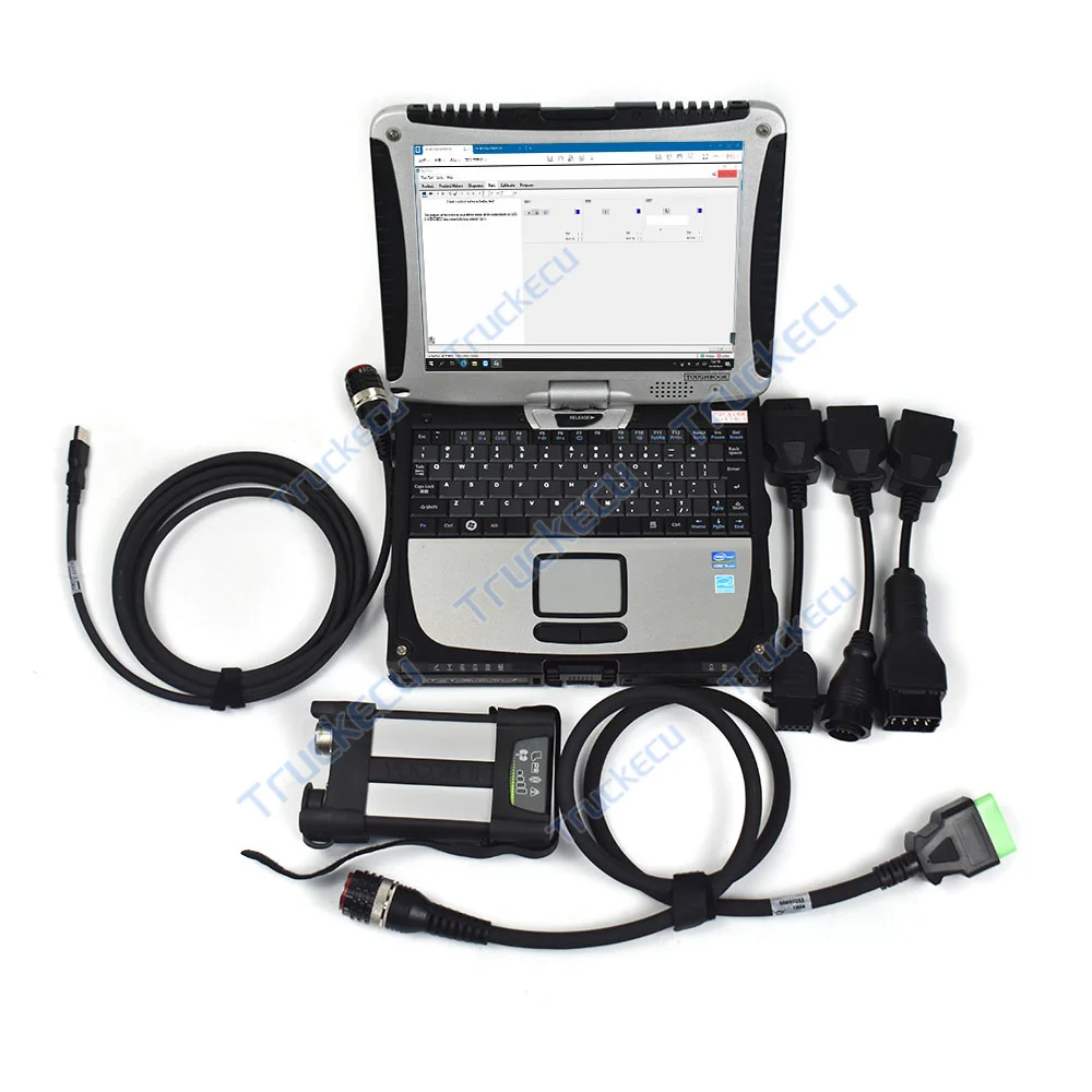 

For Vocom II 88894000 Tech Tool Truck Diagnostic Tool+CF19 Laptop Software Preinstall Diagnostic V2.8 PTT.130