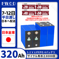 PWOD 320ah lifepo4 Battery 3.2V 8000 Cycles lithium iron phosphate Cell DIY 12V 24V  Solar For Camping Golf Cart EU Japan stock
