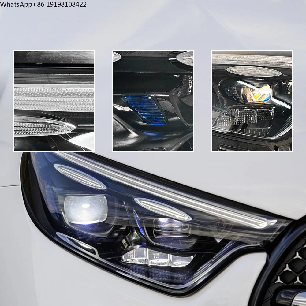 W254 Laser Headlight for Benz GLC Class 2024 X254 Base Trim Car Upgrade Multibeam Matrix Headlight