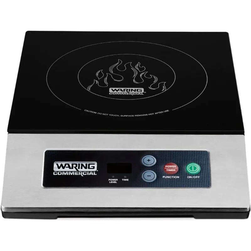 Waring Commercial WIH200 Light Duty Single Induction Range,10 power settings,Easy-Touch Controls, Durable Tempered Glass Surface