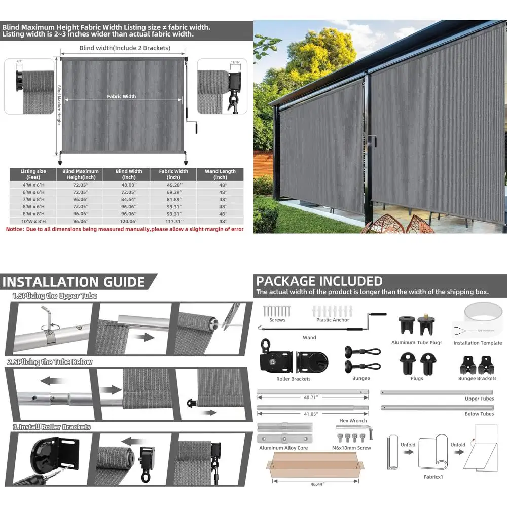 Outdoor Shades Roll…