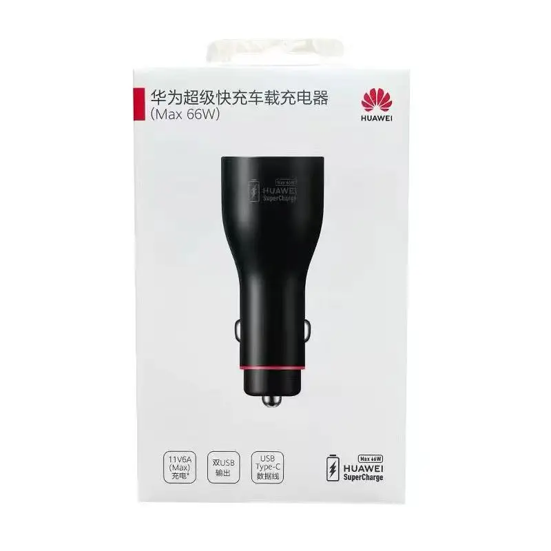 Imagem -06 - Huawei Supercharge Car Charger 66w 40w Max Super Charge Adaptador Duplo Usb 5a Tipo-c Cabo para Huawei Iphone Samsung