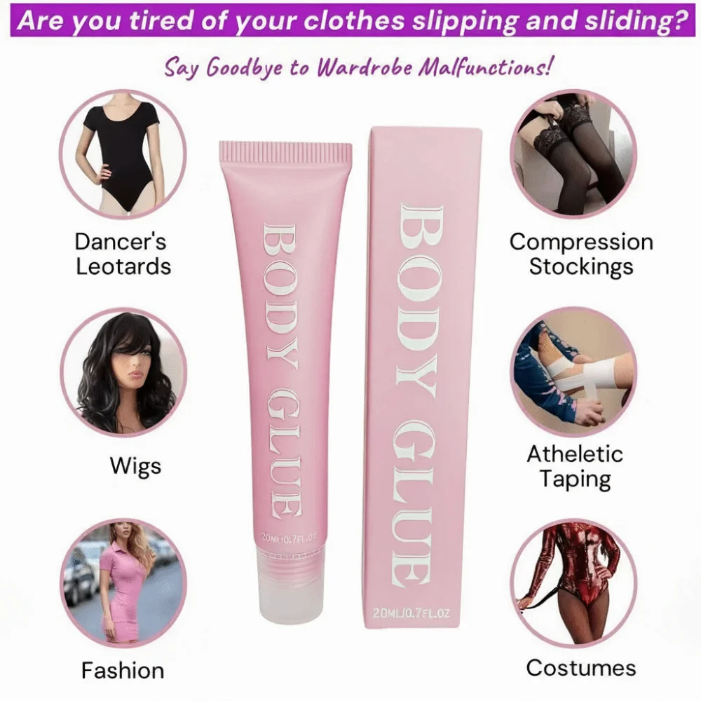 Fashion Quick-Drying 20ML Body Adhesive Transparent Non-Slip Body Glue Sweat Resistant Waterproof Clothing Glue For Low-cut Top