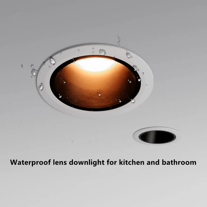 2023 The latest waterproof down light high-end narrow side led toilet kitchen embedded anti-glare household no main light