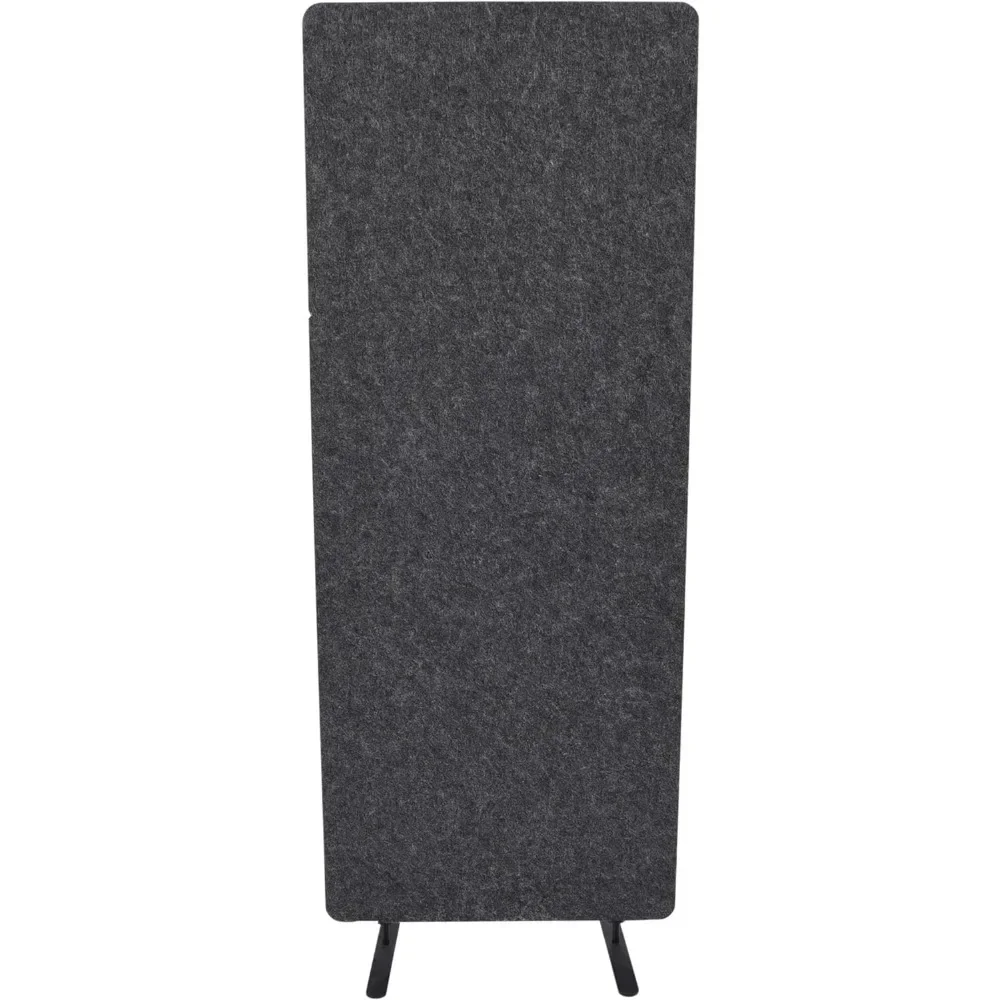 Freestanding Acoustic Desk Divider Privacy Panel to Reduce Noise and Visual Distractions (Anthracite Gray Fence Privacy Screens