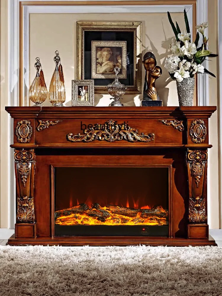 A95 European fireplace frame 1.8 meters solid wood living room fireplace TV cabinet decorative cabinet