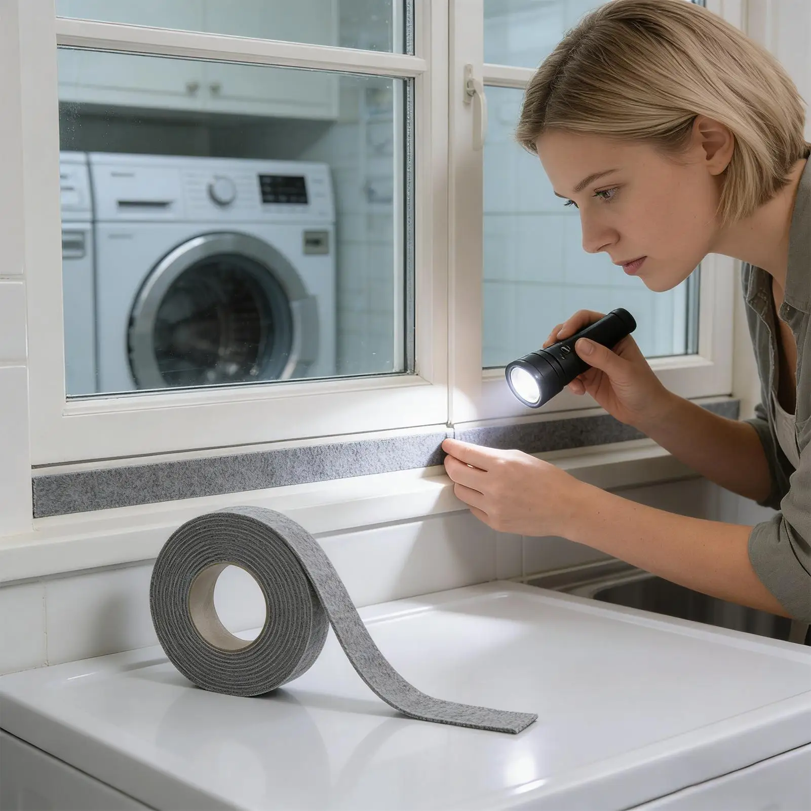 Felt Absorbent Tape Self-Adhesive Felt Tape Anti-Condensation Window Door Strip Waterproof Absorbent Easy To Install Remove