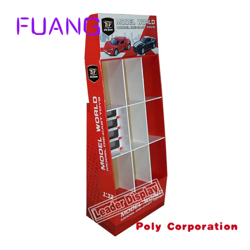 Custom  pop up floor merchandise 3 tier cardboard retail promotion rack stand printed product air freshener/car mats /tire displ