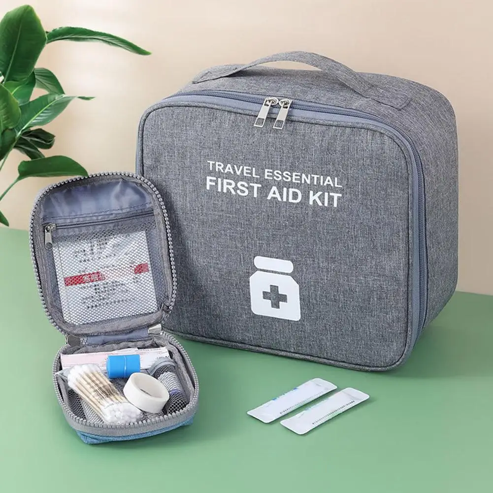 Travel Essential First Aid Kit Bag Large Capacity Portable Medicine Storage Organizer Waterproof Medical Emergency Kit For Outdo