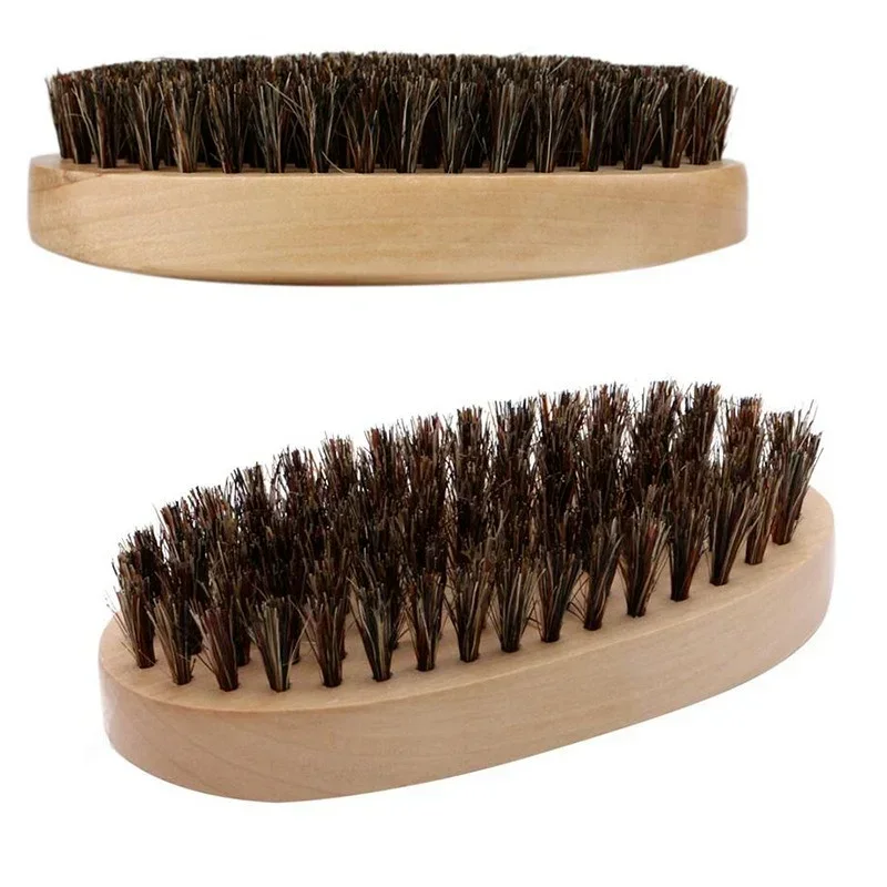 Peigne à cheveux en bois de santal naturel pour homme, brosse à barbe et à moustache, manche de poche