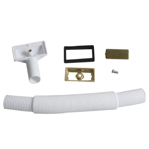 Imagen 2 del producto Talea-accesorio para fregadero de cocina, drenaje, Color dorado/gris bronce, cabezal de desbordamiento, accesorios de drenaje para residuos, manguera Flexible QY012C059