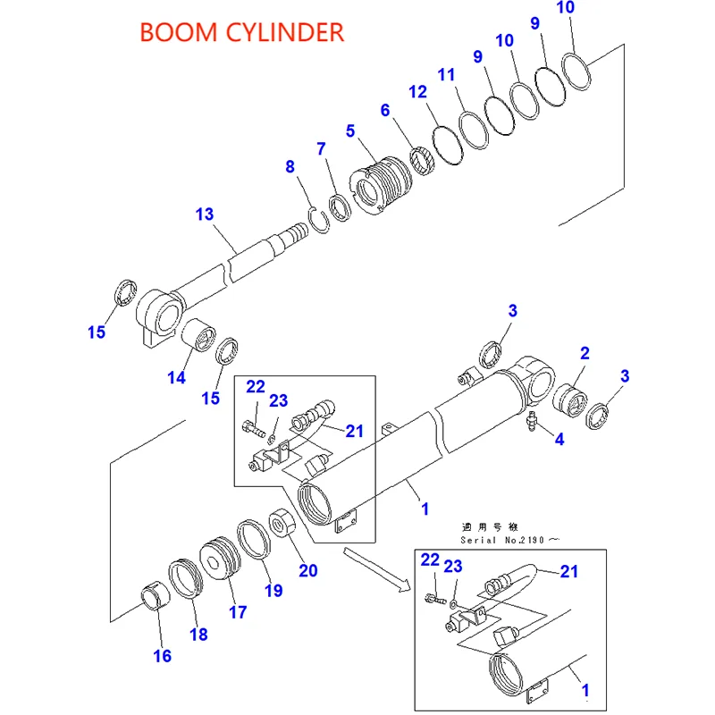 KOMATSU PC40MRX-1 BOOM/ARM/BUCKET/BLADE/SWING CYLINDER KIT AND MAIN PUMP MAIN VALVE SWING MOTOR TRAVEL MOTOR SWIVEL JOINT KIT