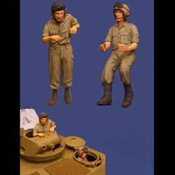 1/35 Resin Figure Model Kit II Australian Tank Soldier 2 People (without Microphone) Miniature Statue Unassembled Unpainted