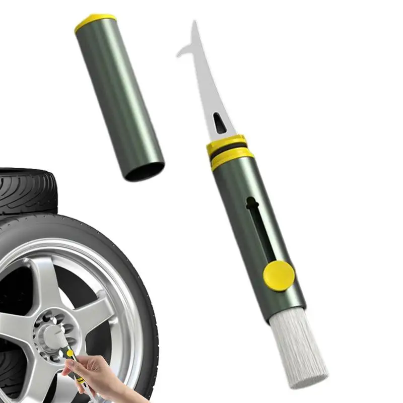 

Car Interior Cleaning Brush Retractable Car Vent Brush Multi-tool Brush Window Breaker Safety Hammer Car Duster For Vents