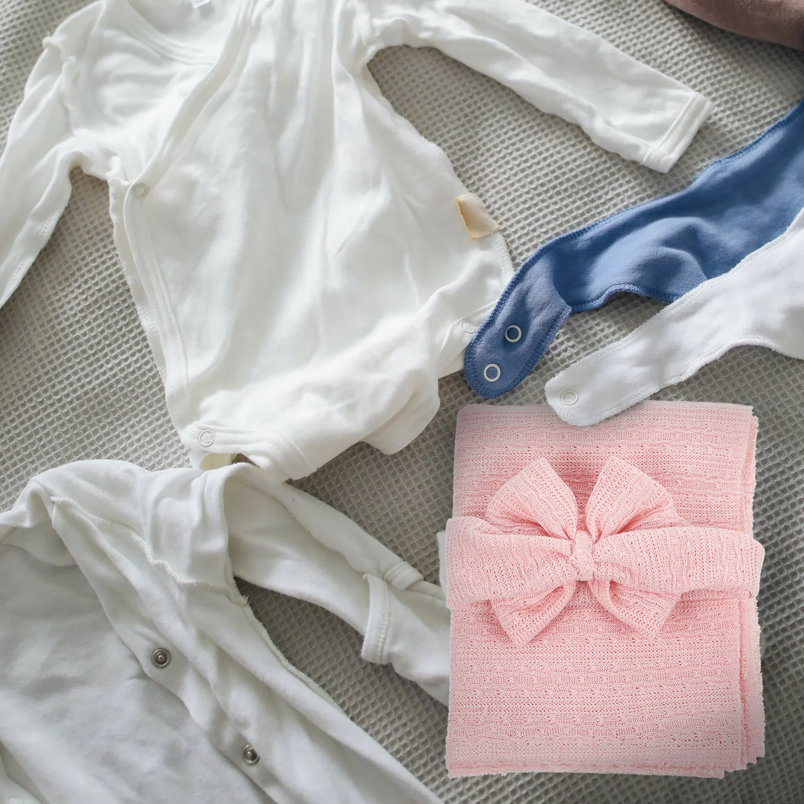 

1Set Baby Swaddle Blanket Anti Shock Soft Newborn Receiving Blanket Headband Set for Boys Girls Receiving Blankets Girl