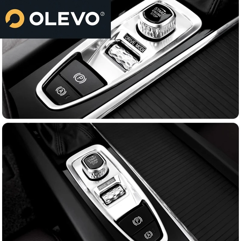 New For Volvo S90/XC90/XC60/S60 2016-2021 Electronic Handbrake Decorative Modification Ignition Switch Decorative Frame Interior