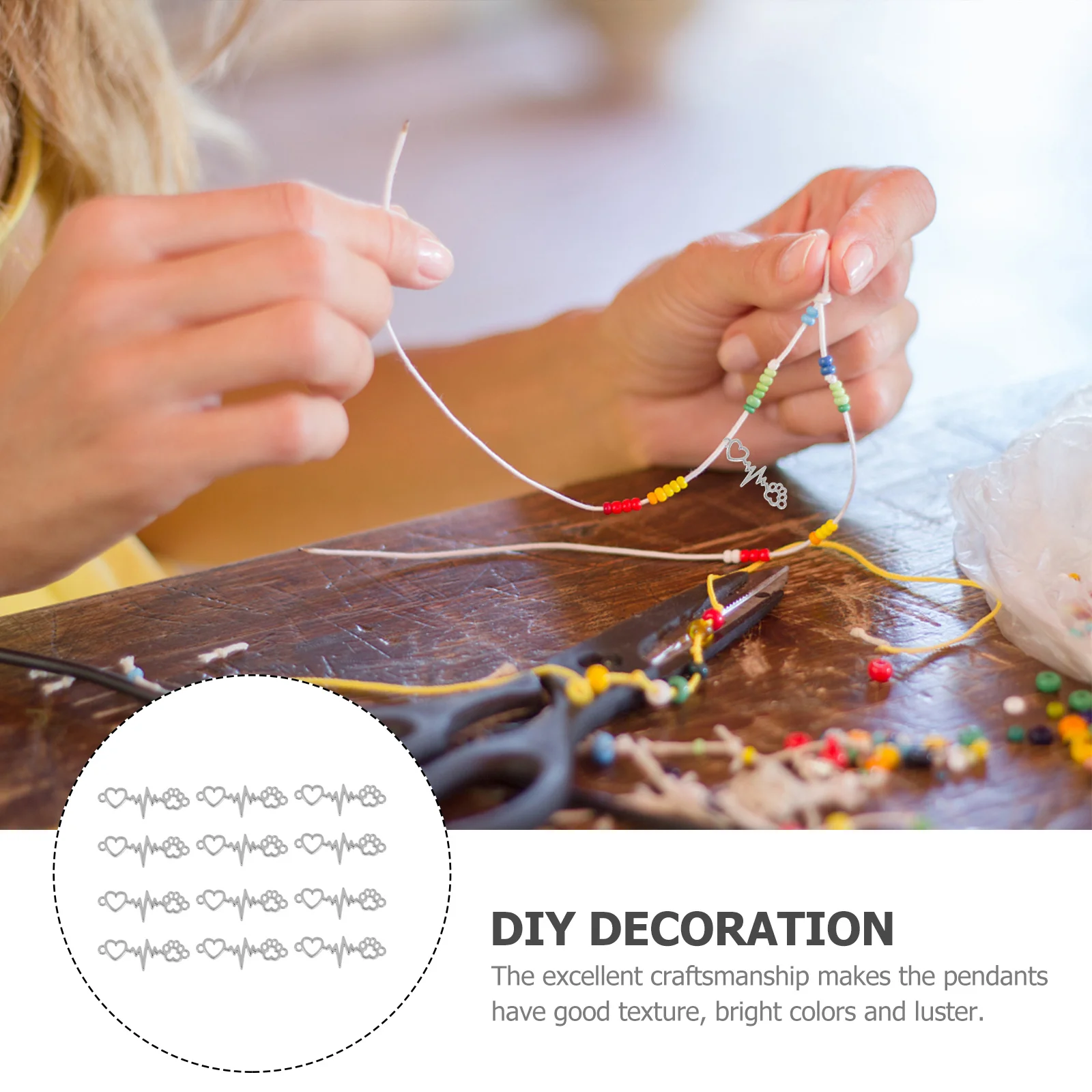 

100pcs Heart Shape Pendants Jewelry Making Materials Hollow Out Decor Diy Supplies For Necklace Bracelet Key Chain Charms