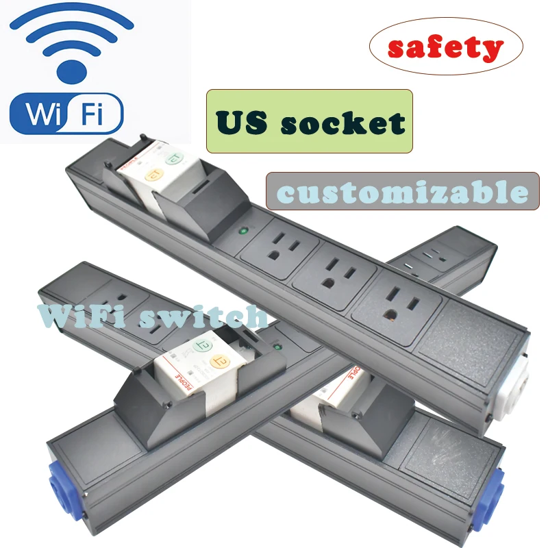 PDU Power Strips Schuko Powerlink box audio 3P Aviation plug US socket WIFI switch with LED lamp wireless customizable