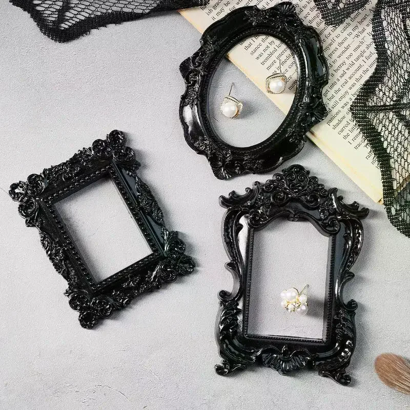 1Pcs European-style Resin Material Black-edged Prop Photo Frame, DIY Wall Decoration, Suitable For  Props