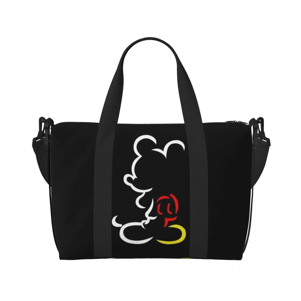 Custom Mickey Mouse Tote Bag Women Large Capacity Gym Beach Travel Bags