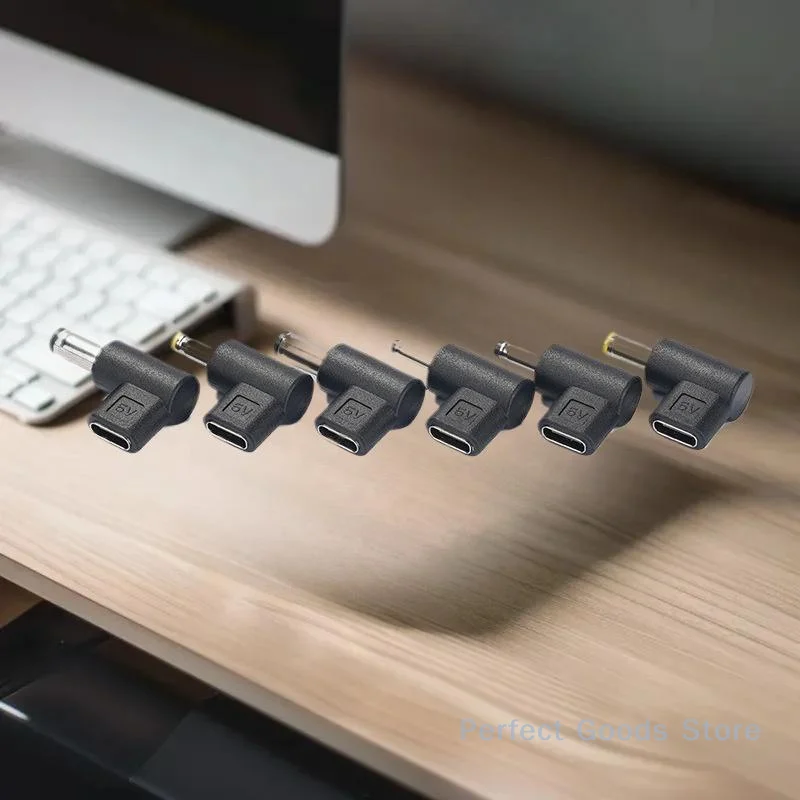 USB Type-C إلى تيار مستمر 3.5 مللي متر/5.5 مللي متر محول شحن عالمي 5 فولت ذكر وصلة مرفاع محول