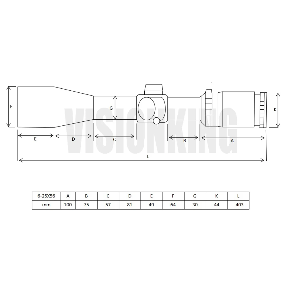 Visionking 6-25x56 Rifle Scope Side Focus Tactical Hunting Illuminated W/ Honeycomb Sunshade &21mm Picatinny Mount Rings