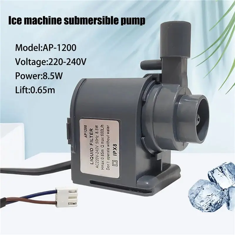 ABKJ-2X AP-1200 AC220V-240V 50HZ 8.5W Circulation Submersible Pump HZB-50 60 80 Ice Machine Water Pump