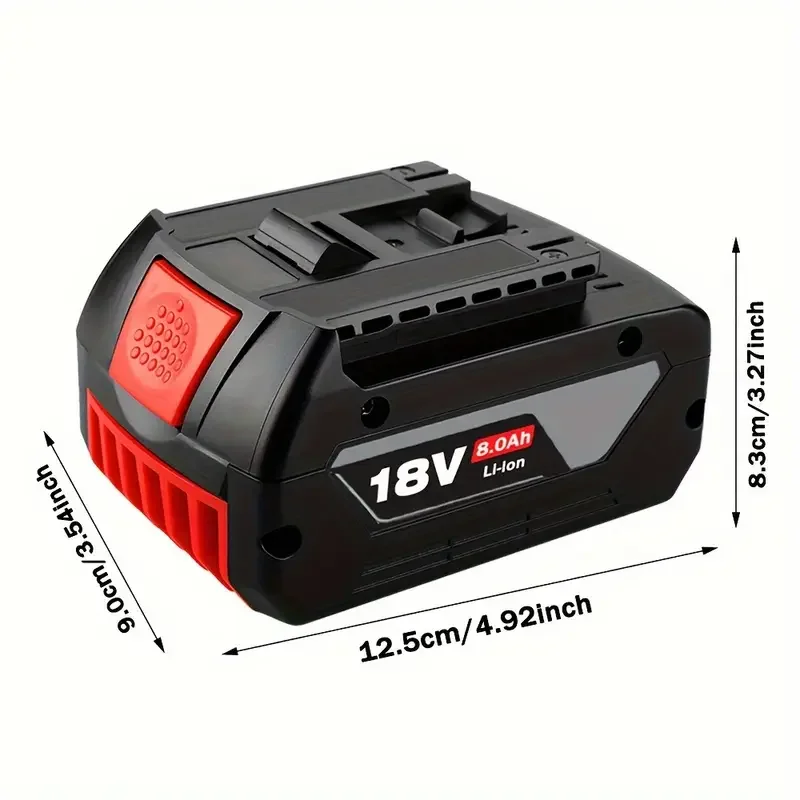 Dobíjecí baterie 18V 8.0Ah pro Bosch 18V 8.0Ah, přenosná náhradní záložní baterie GBA GSR GSB BAT618 BAT609 BAT620 - náhled 2