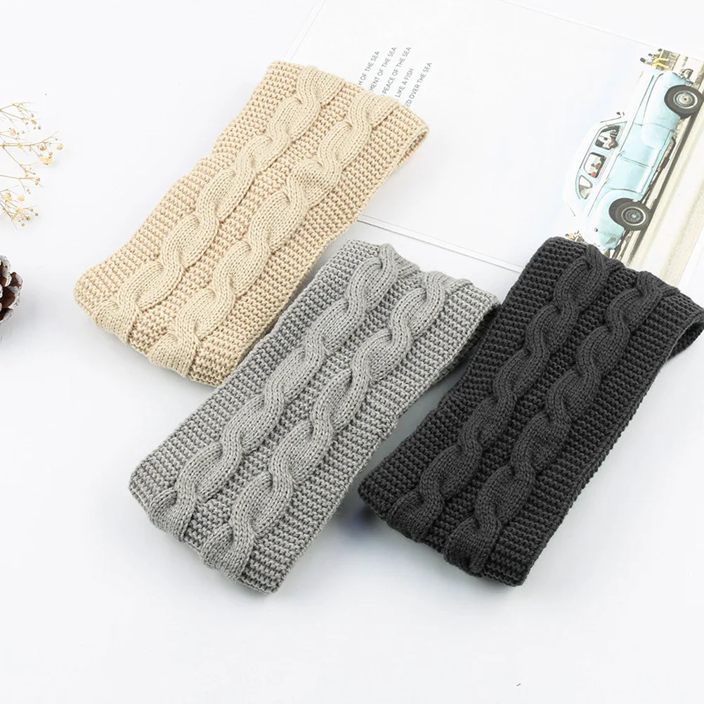 

5pcs Warm Knit Headband For Women Acrylic Yarn Hair Accessory Stretchy Lightweight Headdress Bowknot Headwear Yoga Sports Daily