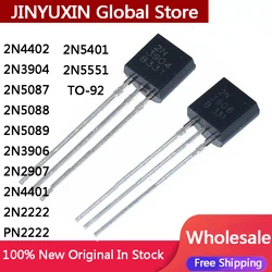 100PCS New 2N4402 2N3904 2N5087 2N5088 2N5089 2N3906 2N2907 2N4401 2N2222 PN2222 2N5401 2N5551 TO-92 TO92 Transistor IC Stock