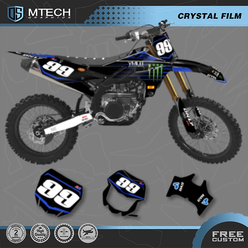

Наклейки на мотоцикл DSMTECH, графические наклейки для Yamaha YZ450F YZF 450 2018-2022 YZ250F YZF250 2019 2020 2021 2022 2023 005