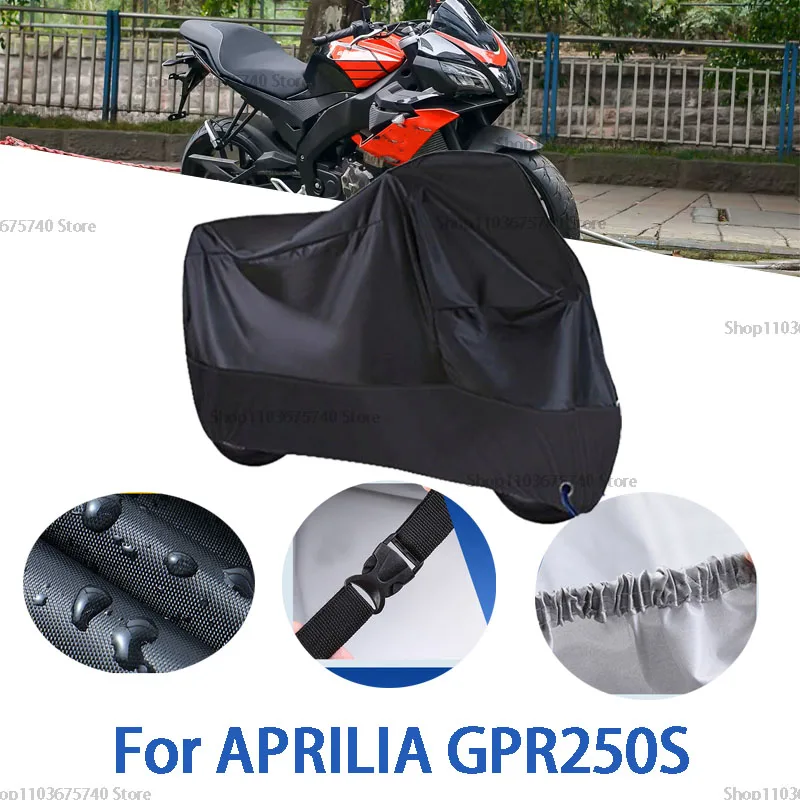 

Motorcycle Full Covers For APRILIA GPR250S Car Outdoors Sun Protection Dust No Ear Thickened Oxford Clothcover Accessories