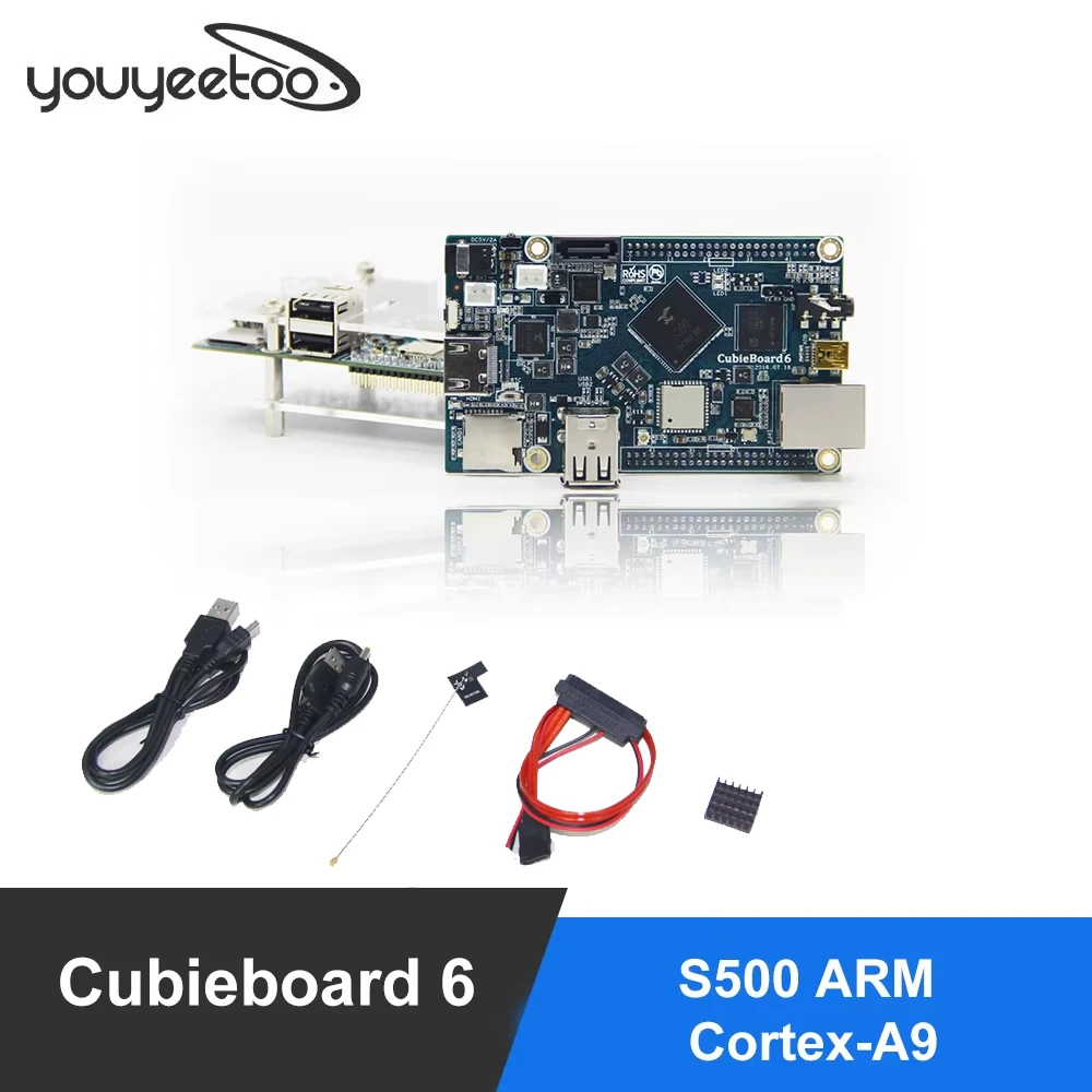 

Cubieboard 6 Development board Actions SOC S500 ARM Cortex-A9 Quad-Core 2G LP DDR3 8G eMMC Support android/linux/Open source